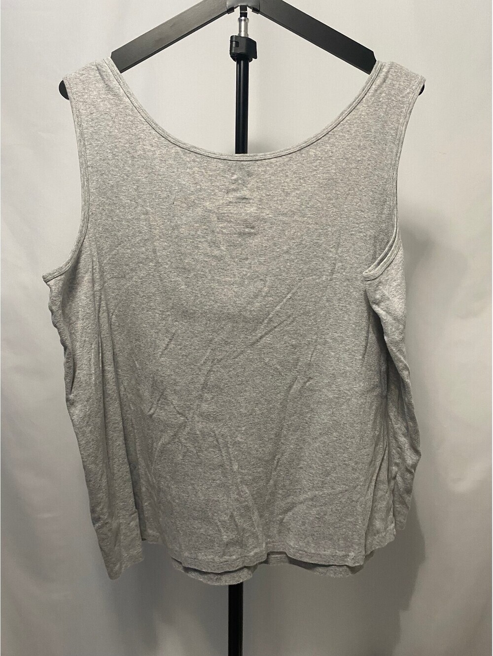 Faded Glory Women’s 5X Gray Tank Top Plus Size 30W-32W Cotton Stretch